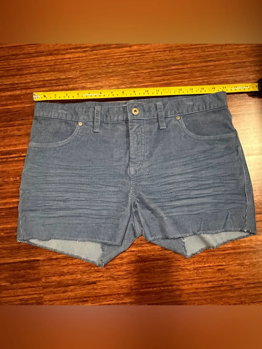 Carve Designs Womens Blue Oahu Shorts Organic Cotton Corduroy 4” Inseam Size 10